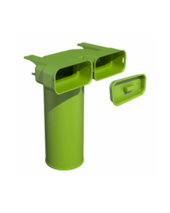 Air Excelent AE55sc dubbele ventieladapter 90° 125