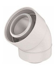 Ubbink push-fit bocht 45°conc PP/KS 60/100 let op 2 st. in doos !!