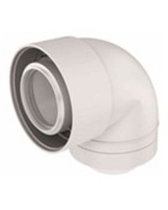 Ubb. ubiFit bocht 87° push-fit conc PP/KS 60/100 WIT