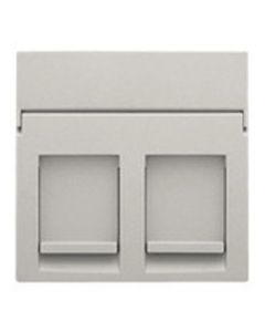 Niko hydro inzetplaat 2x MJ Grijs tbv Adapter + deksel