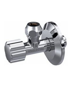 Ram. hoekstopkraan 3/8"x10 knel chroom haaks 