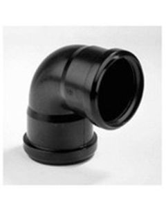 PP Bocht 160mm Mof/mof 88° zwart