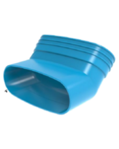 Wavin ventiza staande bocht 45° m/s ovaal