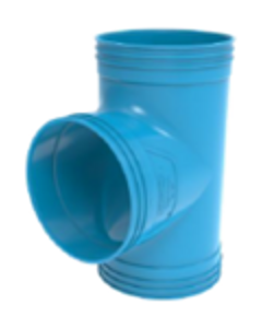 Wavin ventiza t-stuk 90° 3xm rond