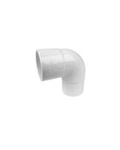 Pvc l-bocht 88° 40mm m/s WIT