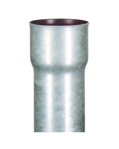 Gegalv. stalen ondereind 80mm 1mtr.