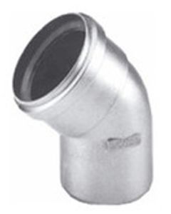 Rookgas bocht 80mm  45° alu.