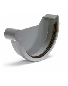S-lon eindstuk grijs 150mm links klem