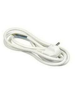 Aansluitsnoer RA 3x1.5mm 3 mtr. wit (Haaks)