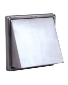 RVS schuine kap met klep 125mm
