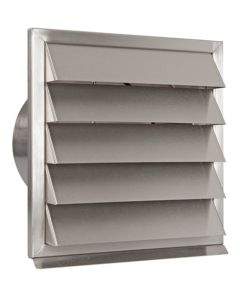 RVS buitenrooster Eco+ 150mm vaste lamellen