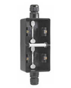 Niko WD onderbak 2V H+V 2xM20 DOORLOOP ZWART