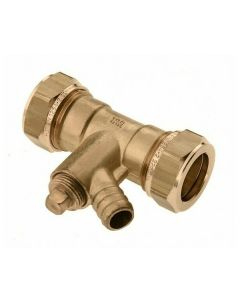 Bonfix T-stuk koppeling 15kn + aftap + ontl. mess.