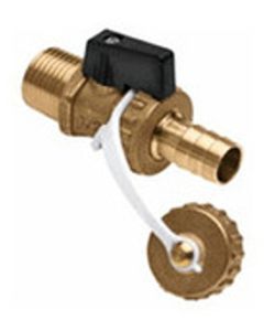 Kogel vul- en aftapkranen 1/2" rood hendel