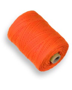 LABORA Uitzetkoord Nylon, 1,5 mm dik, oranje, 200 meter, gevlochten koord.