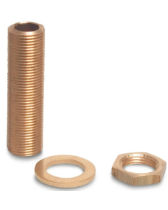 Doorvoer draadeind met ring en sluitmoer 3/4"80mm messing