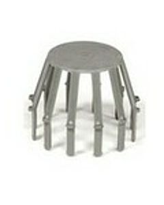 Pvc bolrooster 70-80 GRIJS Dyka