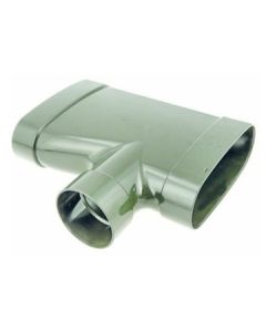 Dyka Air Verloop T-stuk ovaal 195 - 80mm zijaansluiting 3x lijmmof 90gr