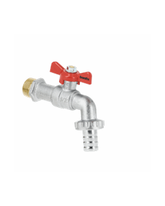 Kogeltapkraan vlinder met slangtule 1/2"