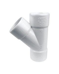 Pvc l-t-stuk 45° WIT