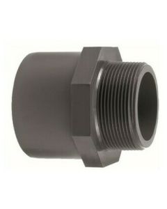 Druk pvc puntstuk zes/achtk. 63/50mmX1 1/2" PN16