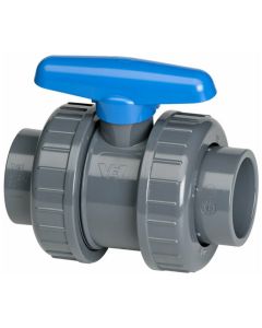 Druk pvc kogelkraan 32mm VDL BLAUW