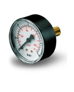 Manometer 0-6 bar 63 1/4" bu. achter aansl.