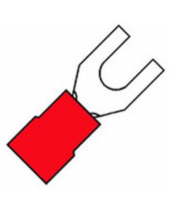Kabelschoen vork ROOD BM = 4mm 0,5-1,6mm²