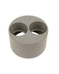 Pvc l-iz.verloop GR 110x50mm dubb