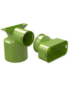 Air Excellent 1x AE55sc ventieladapter 90° 125