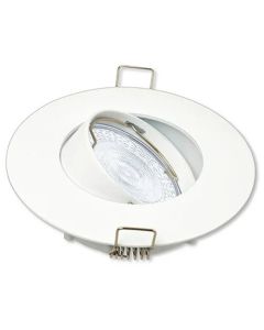 Inbouwspot Kantelbaar Wit Brede Rand (ROND)