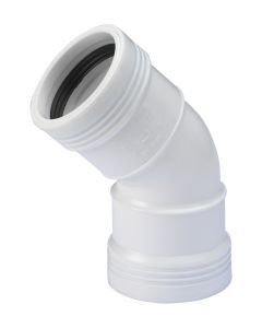 PP m-bocht 45° 32mm m/m WIT