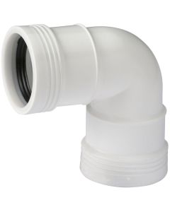 PP m-bocht 90° 32x32mm m/m WIT 