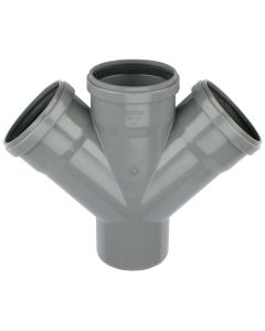 Pvc m-dub-t-stuk 45° SN4 GR 125mm 3xm/s
