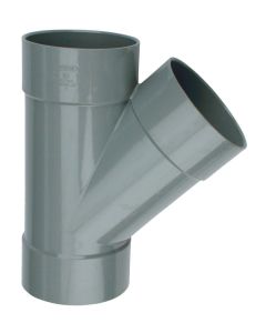 Pvc l-t-stuk 45° GR 90mm 3xm