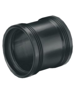 PP overschuifmof  90mm m/m zwart