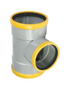 Pvc m-t-stuk 88° SN8 GR 200mm 3xm