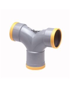 Pvc flex- stroom t-stuk  SN8 GR 125mm 3xm