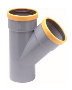 Pvc m-t-stuk 45° SN8 GR 125mm 2xm/s