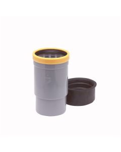 Pvc m-betoninlaat met zettingsmof SN8 GR 125mm z=80 ( boren 140mm)