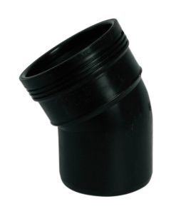 PP m-bocht 15° 125mm m/s zwart