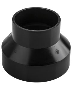 PE lasverloop centrisch 75x50mm ZWART