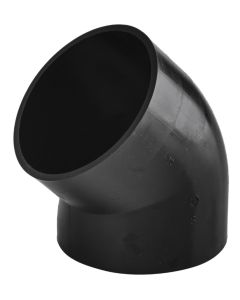PE lasbocht 45° 160mm ZWART