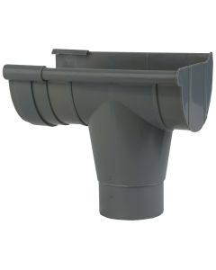 Pvc eindafvoerstuk mastgoot rechts 5"