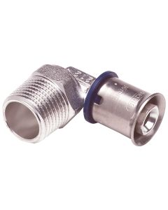 Tigris pers knie puntstuk 14mm x1/2" bu