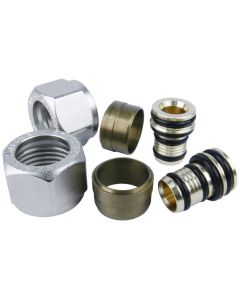 Tigris knelset 16x15mm koper