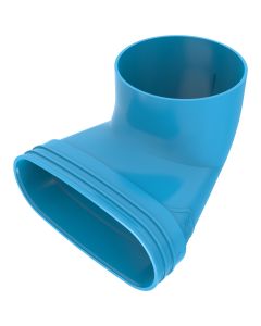 Wavin ventiza  verloop bocht 90° 195x80x125mm hgt70 m/m