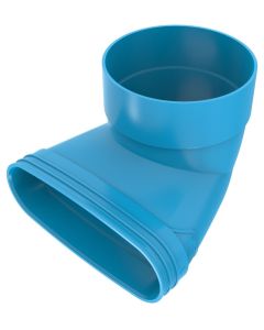Wavin ventiza  verloop bocht 90° 235x80x160mm hgt100 m/m
