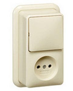 Gira opbouw combi schakelaar wcd 2p wiss cwg opb