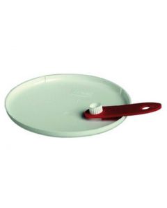 Att. afdekplaat Rond wit (rode lip)